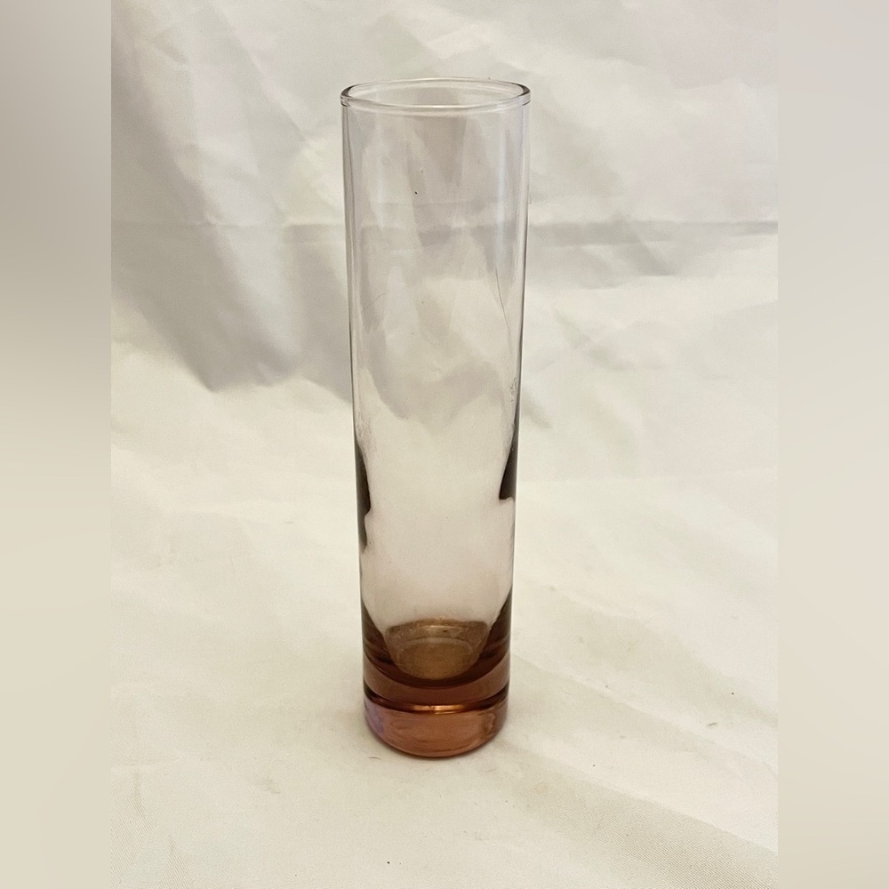 Blown Glass Amethyst Bud Vase, Lavender Glass, Unmarked, Vintage EUC